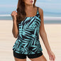 Womens' Bathing Suit Print Sling Swim Tank Top Shorts
