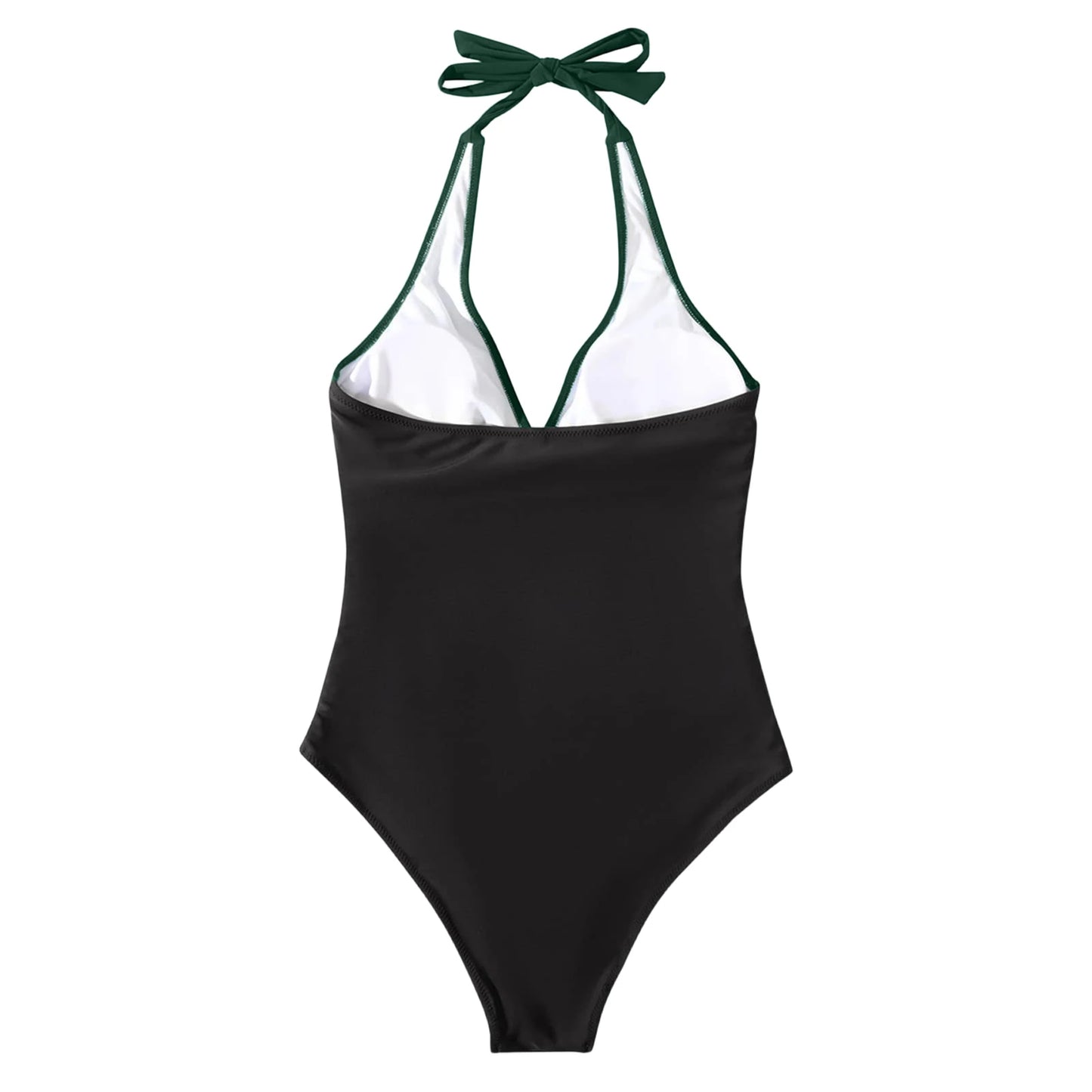 Tummy Control Swimsuit Cross Front Striped One Piece