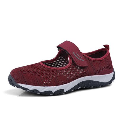 Summer Women Casual Flats Fabric Hoop & Loop Soft Comfy