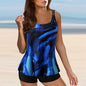 Womens' Bathing Suit Print Sling Swim Tank Top Shorts