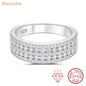 Newsha Certified Moissanite Wedding Band for Women 925 Sterling Silver
