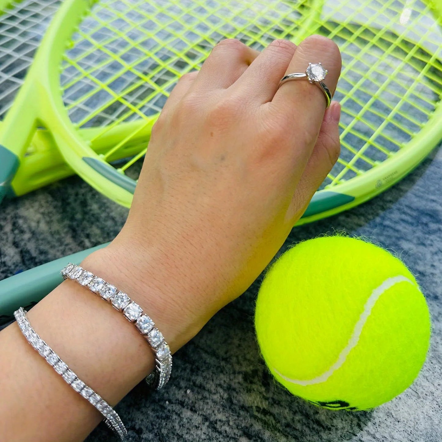 S925 Sterling Silvery Tennis Bracelet 2/ 3/ 4/ 5mm Moissanite