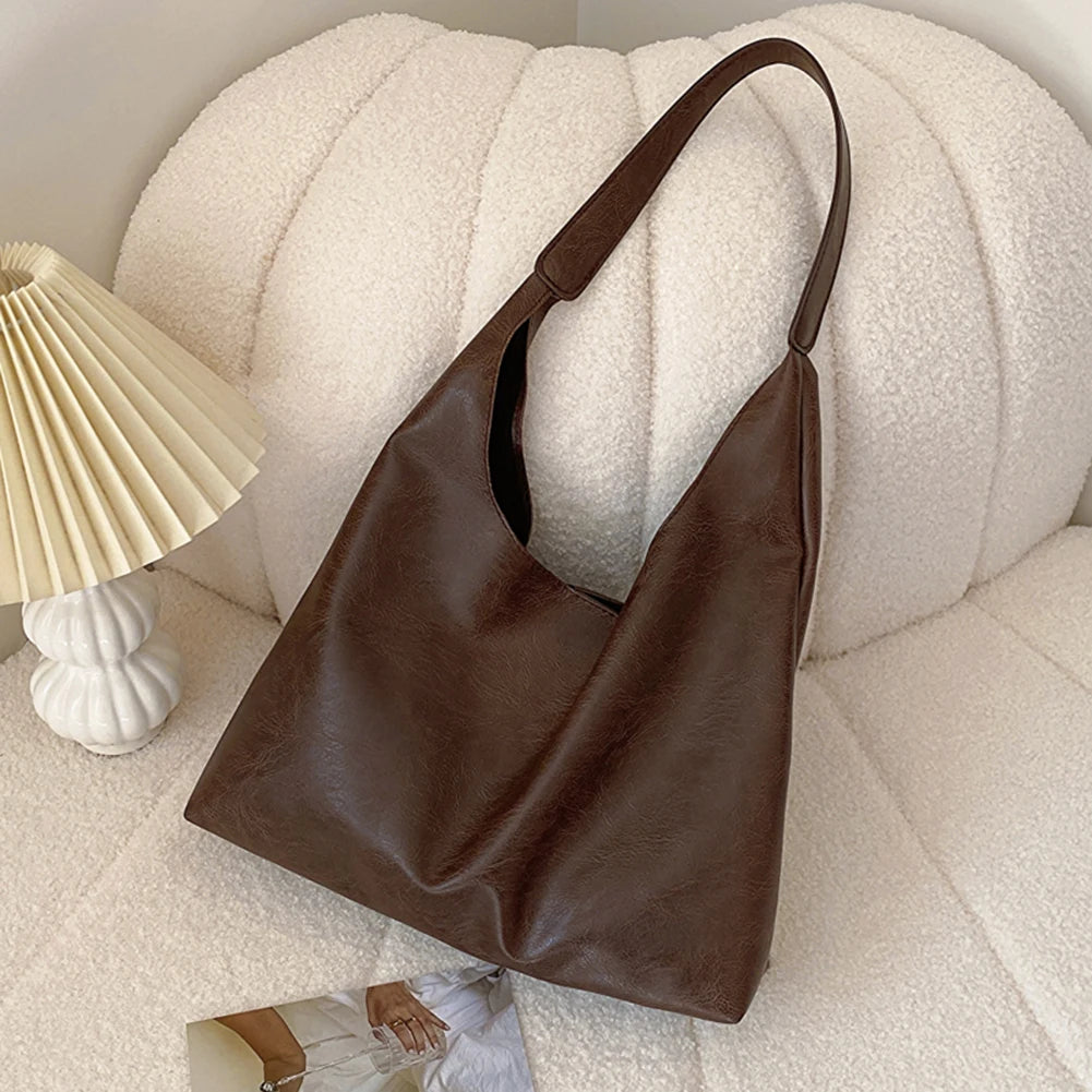 Large Capacity Women PU Soft Leather Tote Bag