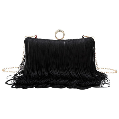 Evening Bag for Women Long Tassel Design Clutch Purses For Wedding Cocktail Prom
