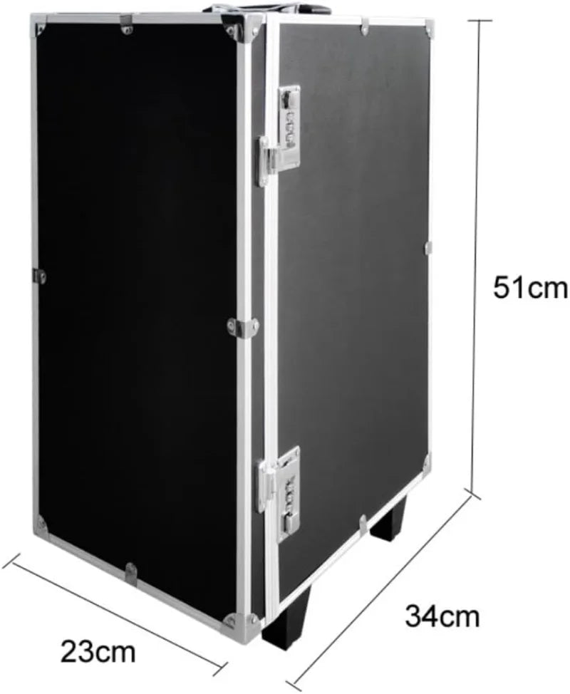 Rolling Jewelry Trolley Case with Drawers Sturdy for Travel and Vendor Showes