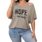 Women s T-shirt Off-Shoulder Short Sleeve Casual Daily Wear