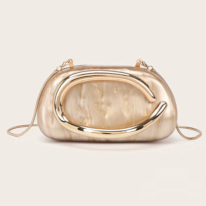Fashion Women's Handbag Bride Metal Gold Women Luxury Evening Banquet Clutch Bag