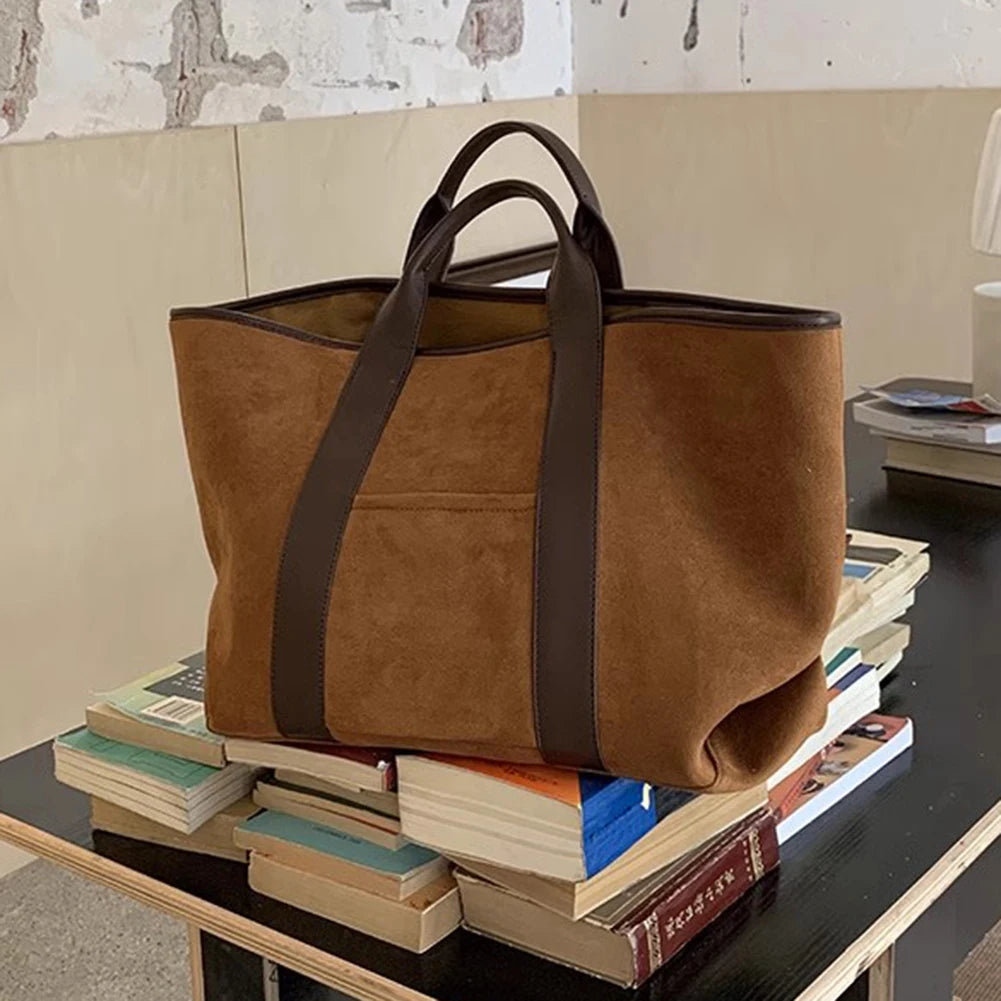 Tote Bag for Women Large Capacity Satchel, Suede