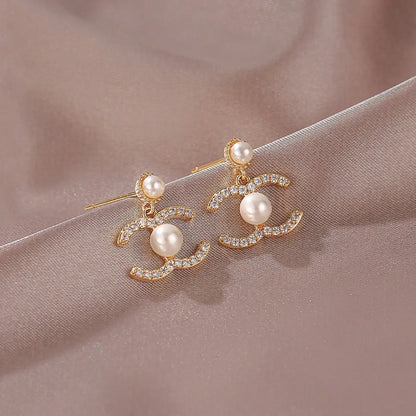 Elegant Charm Dangle Earrings – 1 Pair Vintage Faux Pearl