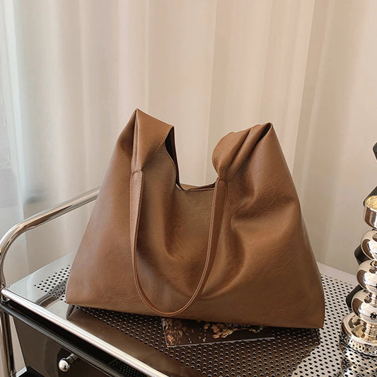 Large Capacity Women PU Soft Leather Tote Bag