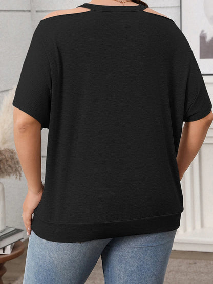 Women s T-shirt Off-Shoulder Short Sleeve Casual Daily Wear