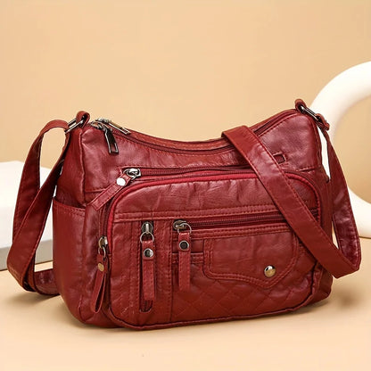 Large Capacity Nylon Shoulder Bag Adjustable Strap Anti-theft Zipper