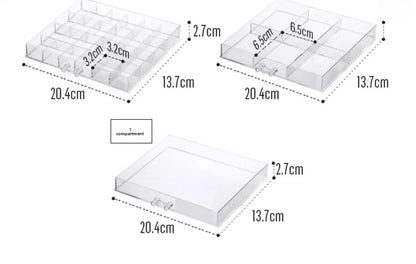 Large Capacity Multi-Layer Desktop Drawer Style Jewelry Box Earring Ring