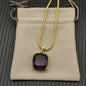 Fashionable and Simple Gold Crystal Marbella Necklace