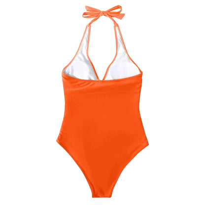 Tummy Control Swimsuit Cross Front Striped One Piece