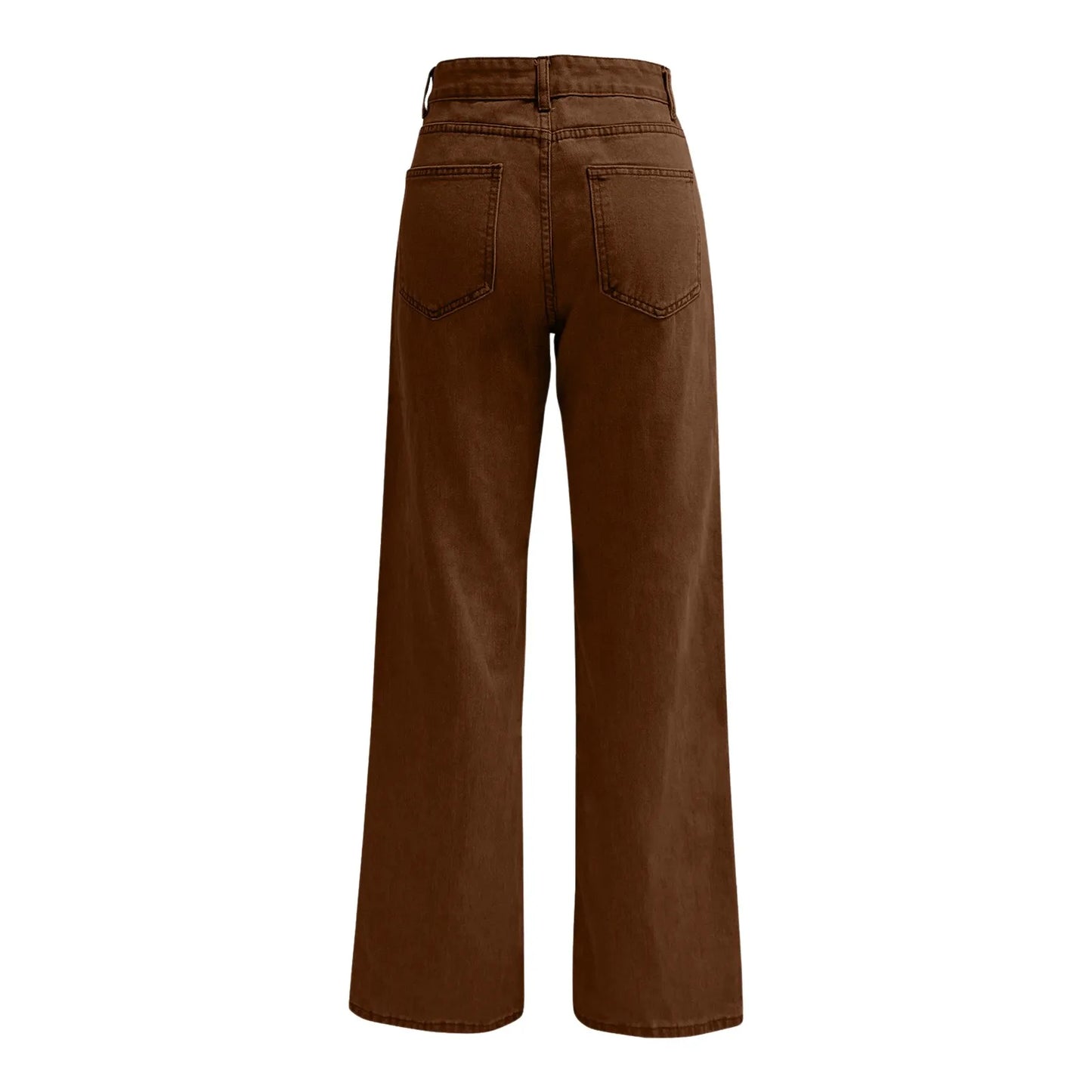 Ladies' High Waisted Straight Leg Pants Loose Casual
