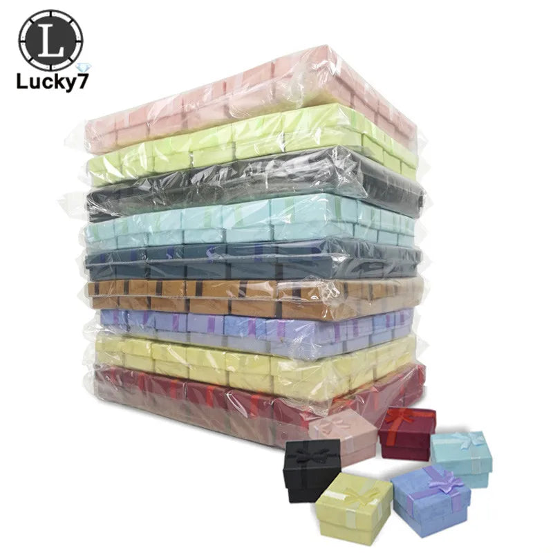4*4*3cm 120pcs Jewelry Boxes for Jewelry Assorted Colors Ring Box Small Gift Boxes