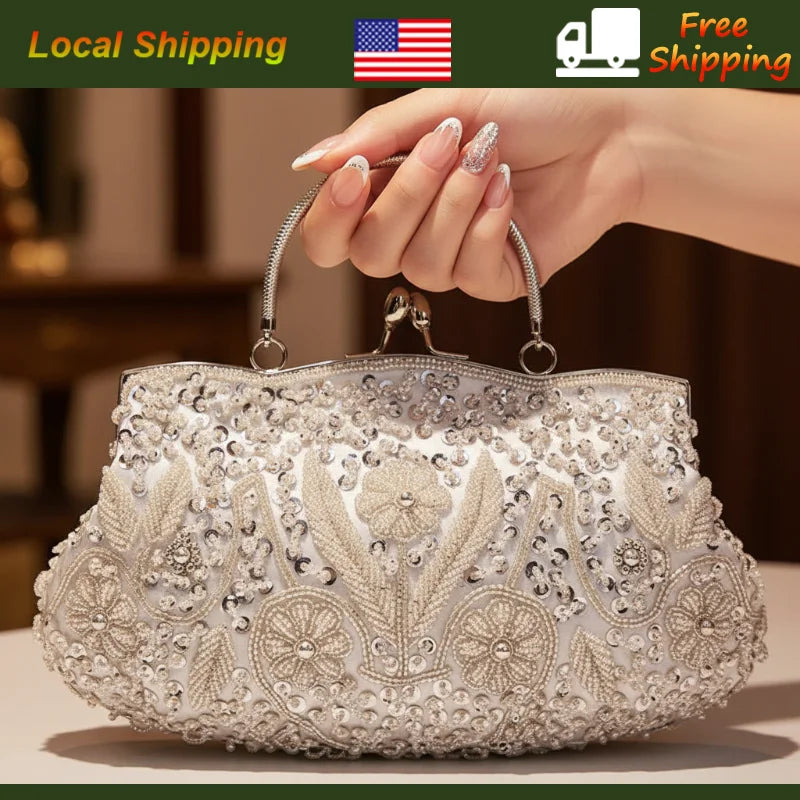 Vintage embroidered beaded purse.