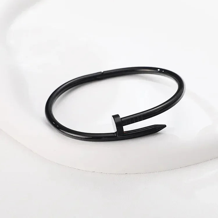 Stainless Streel Gold Silver Solid Metalic Bangle Cuff