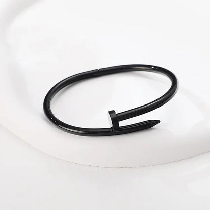 Stainless Streel Gold Silver Solid Metalic Bangle Cuff