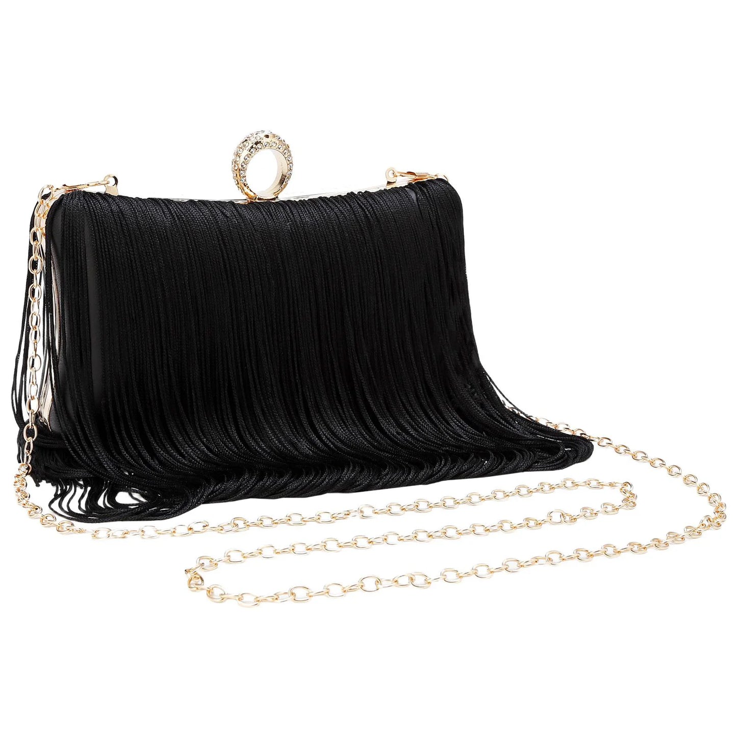 Evening Bag for Women Long Tassel Design Clutch Purses For Wedding Cocktail Prom