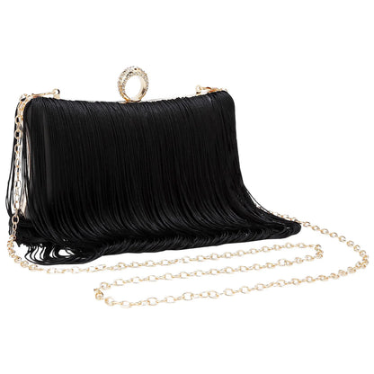 Evening Bag for Women Long Tassel Design Clutch Purses For Wedding Cocktail Prom
