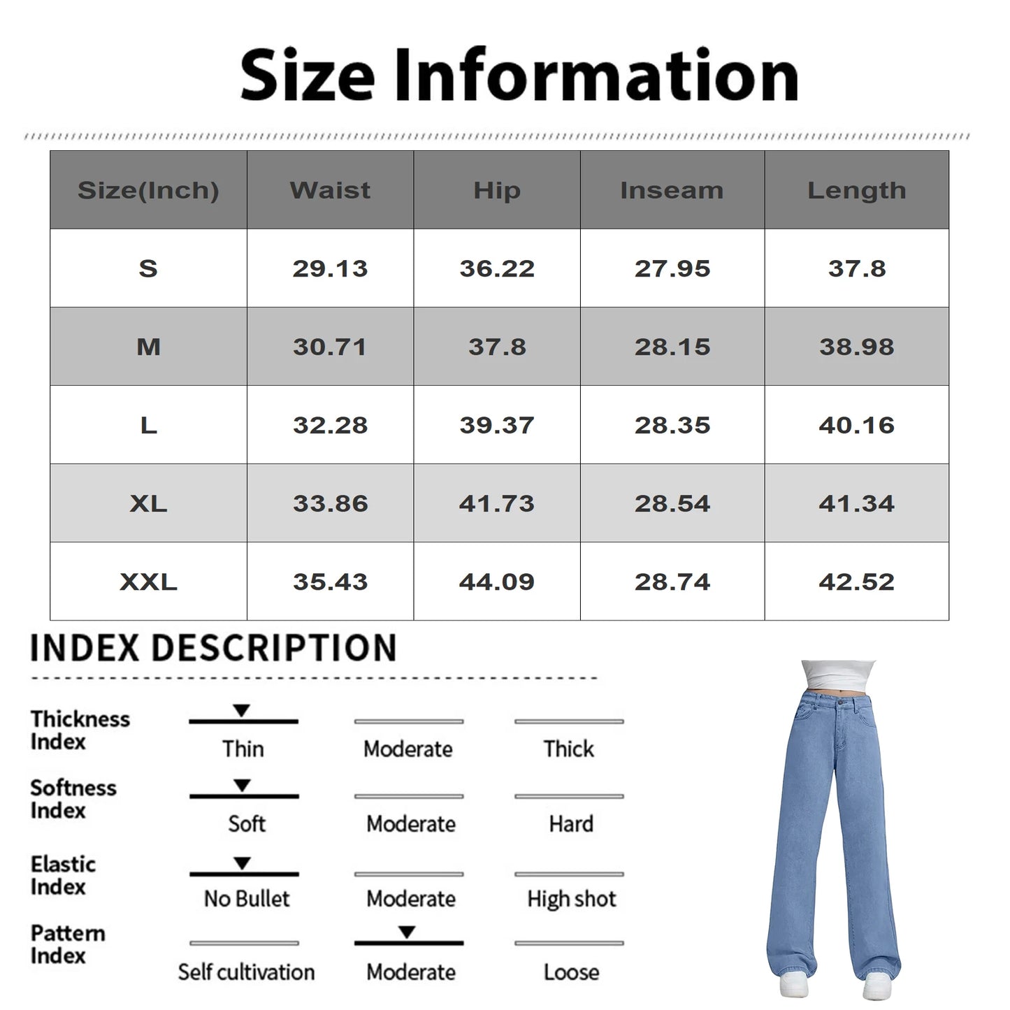 Ladies' High Waisted Straight Leg Pants Loose Casual