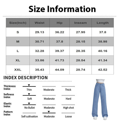 Ladies' High Waisted Straight Leg Pants Loose Casual