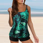 Womens' Bathing Suit Print Sling Swim Tank Top Shorts
