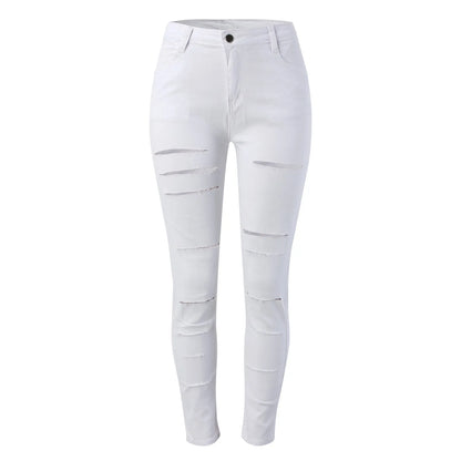 New Ripped Jeans Women'S Pencil Pants Ripped