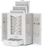 Jewelry Organizer with Transparent Window Necklace Hooks Jewelry Box Display