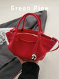 Bright Yellow Textured Leather Top-Handle Tote Bag, Large Capacity Casual Shoulder Crossbody