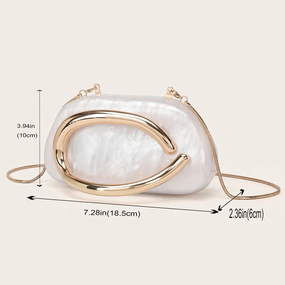 Fashion Women's Handbag Bride Metal Gold Women Luxury Evening Banquet Clutch Bag