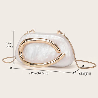 Fashion Women's Handbag Bride Metal Gold Women Luxury Evening Banquet Clutch Bag