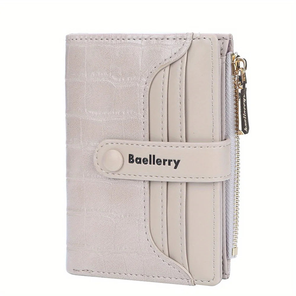 Baellerry Brand Wallet New Women's Short Wallet Buckle Sanded Leather Coin Purse