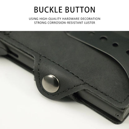 CASEKEY Top Quality Leather Cash Clip Wallet RFID NFC Protection Pop Up Metal Card Holder Case