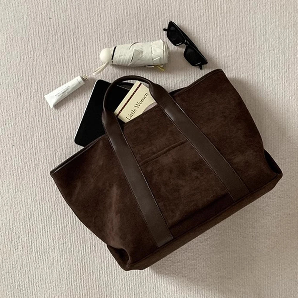 Tote Bag for Women Large Capacity Satchel, Suede