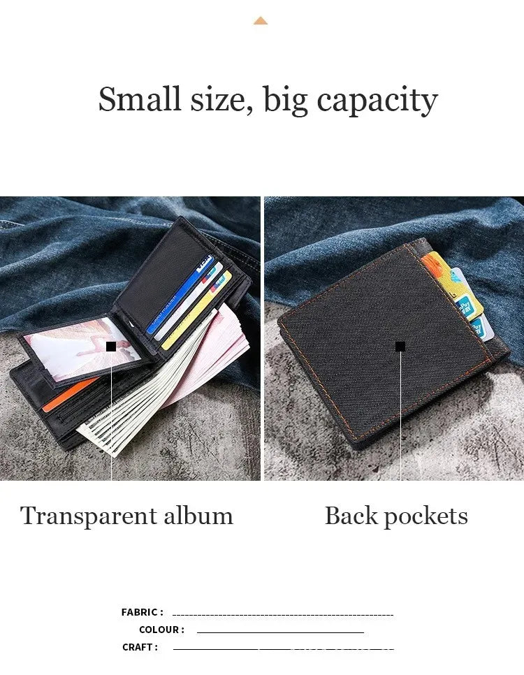 Wallet Coin Bag Long Style Purse Denim