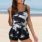 Womens' Bathing Suit Print Sling Swim Tank Top Shorts