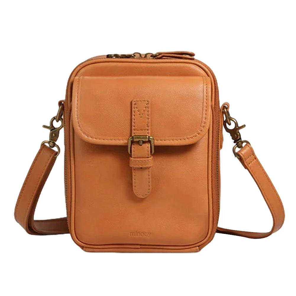 Leather Small Crossbody Cell Phone Bag & Adjustable Removable Strap