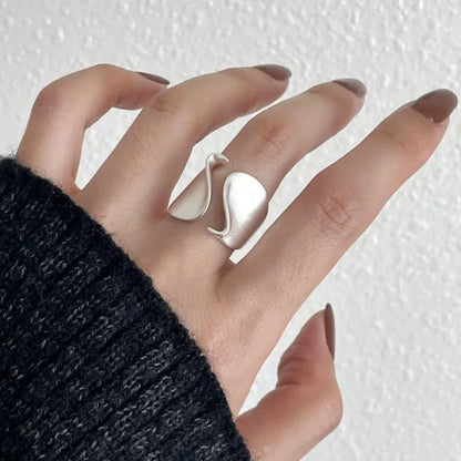 925 Sterling Silver Ring for Women Simple Big Open Ring