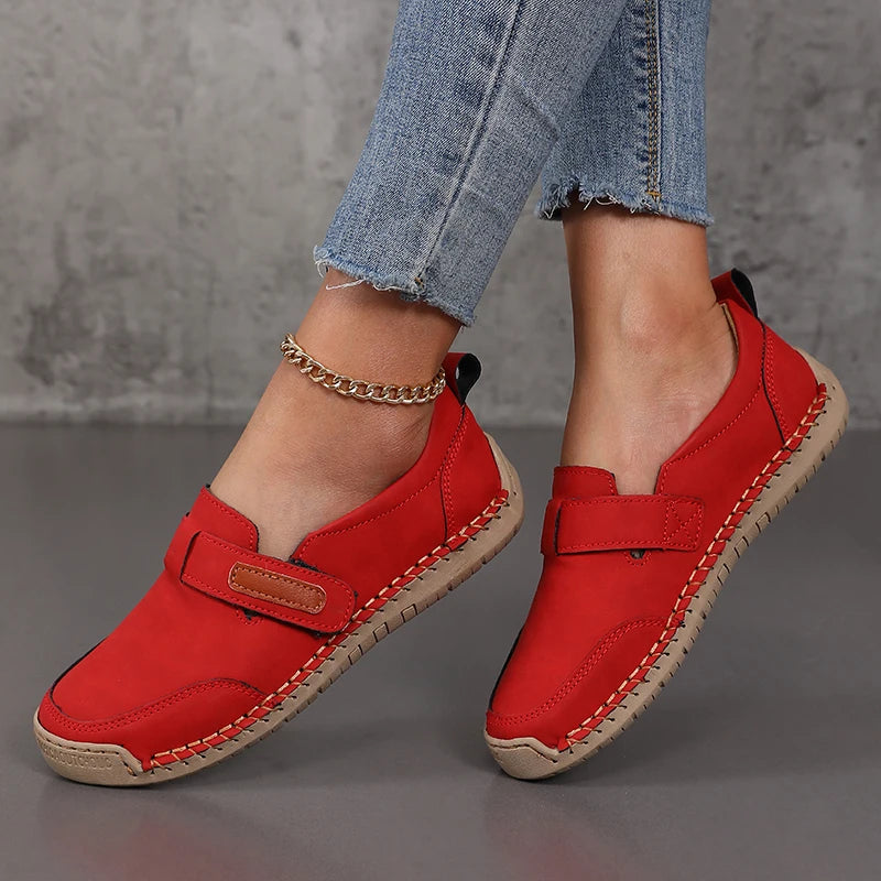 Comfortable Slip on Loafers Women Leather Shoes