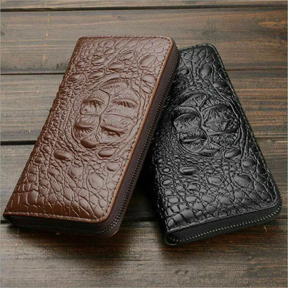Fashion Women Crocodile Leather Wallet Large Capacity Credit Cards Holder Organizer Phone Clutch