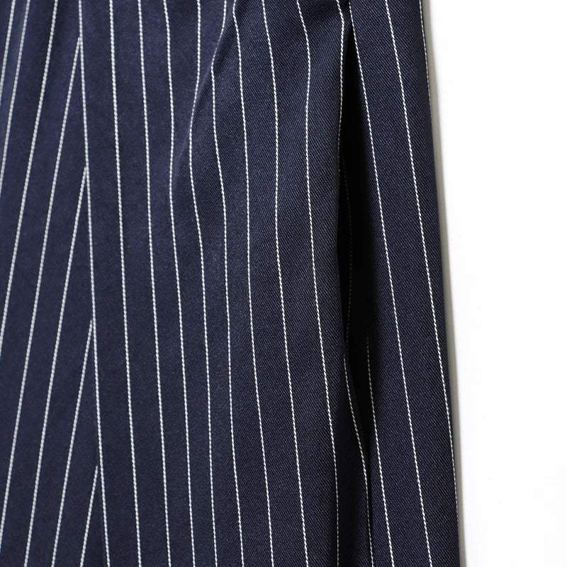 Striped Pleated Pants Baggy Wide Leg High Waist Pants