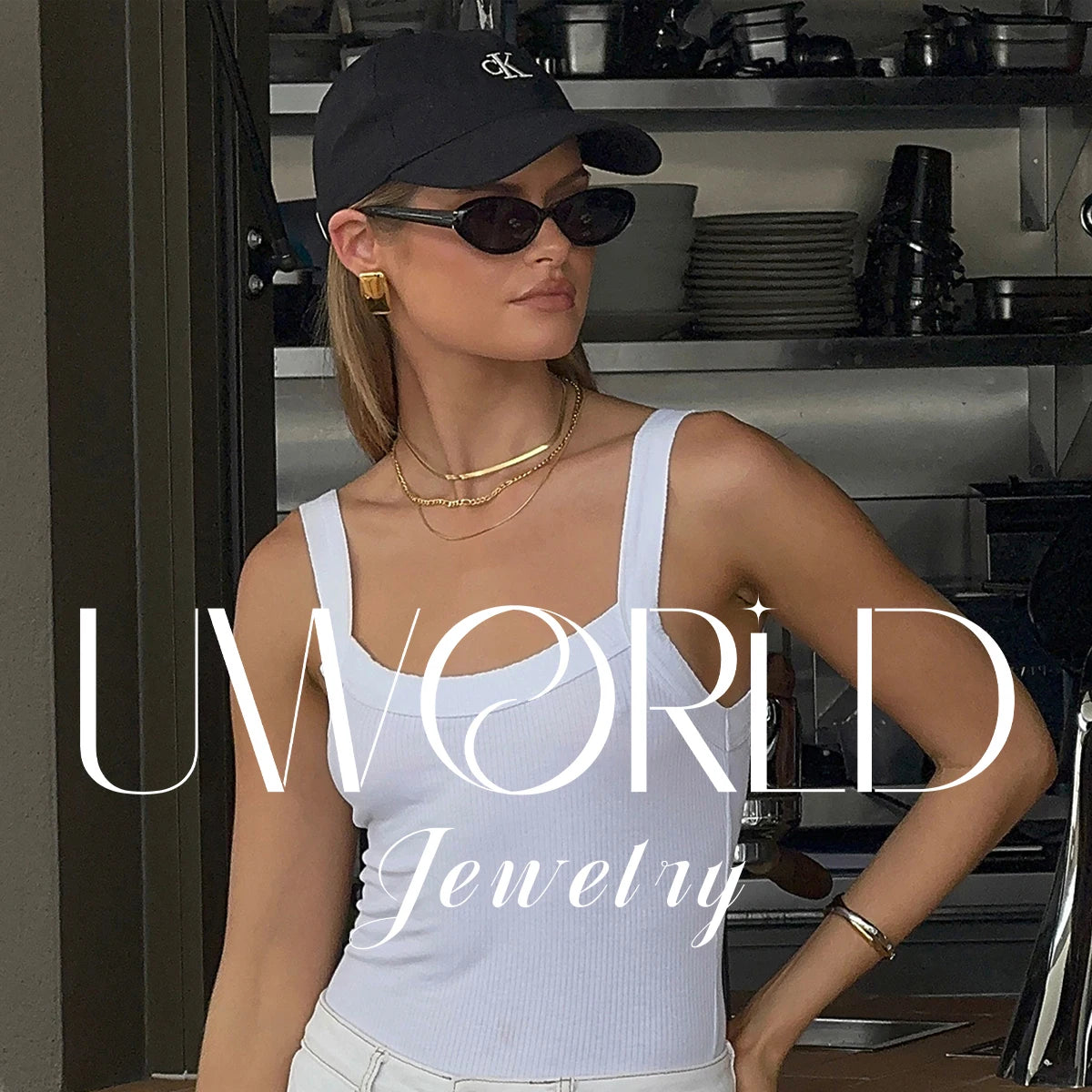 world Classic Trendy 18K Gold Color Plated Elliptical White Zircon Bracelets Waterproof Stainless-Steel Jewelry