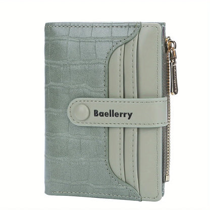 Baellerry Brand Wallet New Women's Short Wallet Buckle Sanded Leather Coin Purse