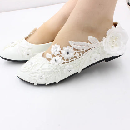 White Flower Pumps New Arrival Women's Shoes