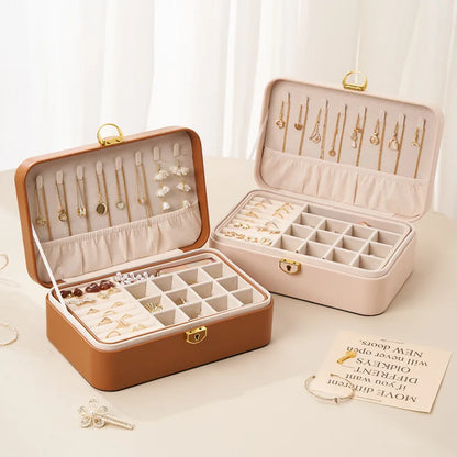 # PU Leather Big Jewelry Box  With Lock