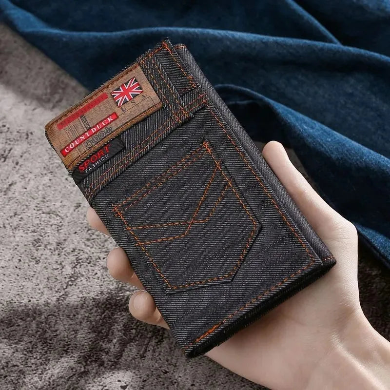 Wallet Coin Bag Long Style Purse Denim
