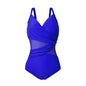 2025 New Sexy Plus Size One Piece Swimsuit Mesh Patchwork